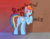 Size: 1280x989 | Tagged: safe, artist:kitbash, rainbow dash, pegasus, pony, g4, butt, caught, dock, featureless crotch, female, graffiti, looking back, plot, police lights, rainbutt dash, solo, vandalism