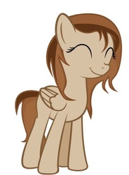 Size: 308x418 | Tagged: safe, oc, oc only, oc:aureai brown, pony, smiling, solo