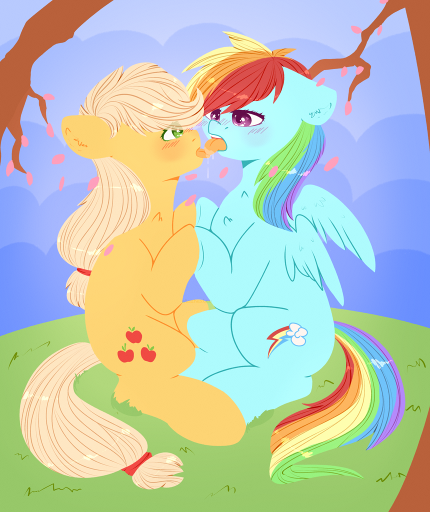 #1897988 - suggestive, artist:etoz, <b>applejack</b>, <b>rainbow</b> <b>dash</b>, <b>pony</b>, g4, appl...