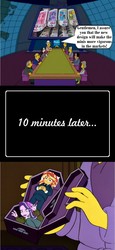 Size: 705x1529 | Tagged: safe, starlight glimmer, sunset shimmer, equestria girls, g4, beanie, clothes, coffin, dead, doll, equestria girls minis, face, female, hat, irl, male, parody, photo, simpsons did it, the simpsons, toy