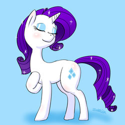 Size: 1280x1280 | Tagged: safe, artist:zokoira, rarity, pony, g4, eyes closed, female, mare