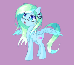 Size: 1280x1123 | Tagged: safe, artist:kawaiipony2, oc, oc only, oc:amaranthine sky, pegasus, pony, female, glasses, mare, simple background, solo