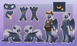 Size: 1280x762 | Tagged: safe, artist:oddends, oc, pony, anthro, anthro with ponies, clothes, reference sheet