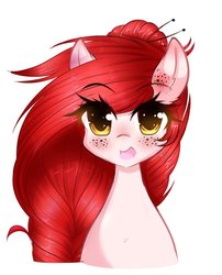 Size: 803x996 | Tagged: safe, artist:fluffymaiden, oc, oc only, pony, female, happy, mare, solo