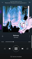 Size: 1439x2656 | Tagged: safe, edit, edited screencap, screencap, silverstream, pony, g4, school daze, meme, spotify, stairs, that hippogriff sure does love stairs