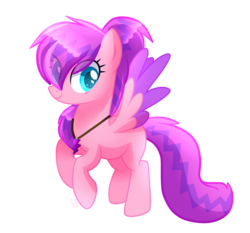 Size: 2791x2599 | Tagged: safe, artist:sugaryicecreammlp, oc, oc only, oc:sky rocket, pegasus, pony, eye clipping through hair, female, high res, jewelry, mare, necklace, simple background, solo, transparent background, two toned wings