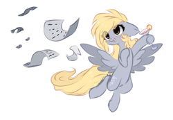 Size: 1621x1120 | Tagged: dead source, safe, artist:php146, derpy hooves, pegasus, pony, g4, cocktail glass, cute, derpabetes, drink, female, floppy ears, glass, letter, mare, simple background, smiling, solo, white background