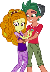 Size: 914x1310 | Tagged: safe, artist:lucylink, adagio dazzle, timber spruce, equestria girls, g4, crack shipping, female, male, shipping, straight, timberdazzle