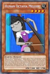 Size: 333x493 | Tagged: safe, artist:poppixierex, octavia melody, equestria girls, g4, my little pony equestria girls: rainbow rocks, card, cello, eyes closed, female, musical instrument, solo, under our spell, yu-gi-oh!, yugioh card
