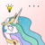 Size: 556x558 | Tagged: safe, artist:p.a.r.m.s, princess celestia, alicorn, pony, g4, ..., female, idea, lamp, solo