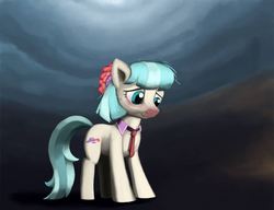 Size: 990x759 | Tagged: safe, artist:warskunk, coco pommel, earth pony, pony, g4, the saddle row review, cold, red nosed, sick