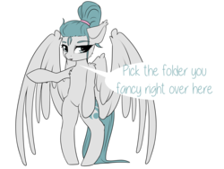 Size: 4000x3000 | Tagged: safe, artist:kxttponies, oc, oc only, oc:folder fancy, pegasus, pony, bipedal, female, mare, simple background, solo, transparent background