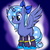 Size: 3000x3000 | Tagged: safe, artist:ieatmyneighobours, princess luna, pony, g4, bow, clothes, female, hair bow, high res, s1 luna, socks, solo