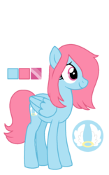 Size: 800x1280 | Tagged: safe, artist:sandwichbuns, oc, oc only, oc:gale wings, pegasus, pony, female, magical lesbian spawn, mare, offspring, parent:fluttershy, parent:rainbow dash, parents:flutterdash, reference sheet, simple background, solo, transparent background