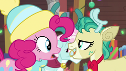 Size: 1280x720 | Tagged: safe, screencap, alice the reindeer, pinkie pie, pony, best gift ever, g4