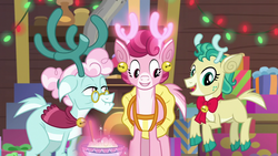 Size: 1280x720 | Tagged: safe, screencap, alice the reindeer, aurora the reindeer, bori the reindeer, pony, g4, my little pony best gift ever