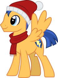 Size: 898x1200 | Tagged: safe, artist:cloudy glow, flash sentry, pegasus, pony, g4, clothes, hat, male, scarf, simple background, solo, stallion, transparent background, vector