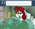 Size: 736x600 | Tagged: safe, artist:jessy, oc, oc only, oc:palette swap, earth pony, pony, tumblr:ask palette swap, ask, bed, female, lamp, mare, one eye closed, sleepy, solo, tumblr