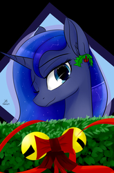 Size: 2160x3271 | Tagged: safe, artist:dashy21, princess luna, pony, g4, christmas, female, high res, holiday, mare, solo