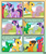 Size: 900x1080 | Tagged: safe, artist:lister-of-smeg, flash sentry, princess cadance, spike, twilight sparkle, oc, oc:crosspatch, oc:lazybug, oc:nyx, oc:winter squash, alicorn, earth pony, pony, comic:crystal heart attack, g4, colt, female, kazoo, magic, male, mare, musical instrument, petrification, statue, twilight sparkle (alicorn)