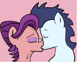 Size: 521x423 | Tagged: safe, soarin', spoiled rich, earth pony, pony, g4, age difference, female, infidelity, kiss on the lips, kissing, male, shipping, soarinrich, straight