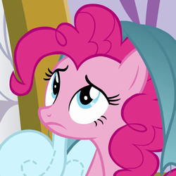 Size: 720x720 | Tagged: safe, screencap, pinkie pie, earth pony, pony, canterlot boutique, g4, cropped, female, mare, solo