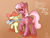 Size: 945x709 | Tagged: safe, artist:yunlongchen, apple bloom, cheerilee, earth pony, pony, g4, apple bloom's bow, bouquet, bow, brown background, butt, cheeribetes, cute, dialogue, duo, duo female, eyes closed, female, filly, flower, flowerbutt, foal, hair bow, mare, mouth hold, open mouth, plot, signature, simple background, smiling, teacher, teacher and student, underhoof