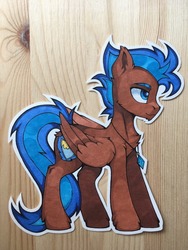 Size: 960x1280 | Tagged: safe, artist:lispp, oc, oc only, oc:nimble wing, pegasus, pony, jewelry, male, necklace, solo, stallion