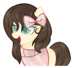 Size: 400x365 | Tagged: safe, artist:sunsetlicious, oc, oc only, oc:missy, earth pony, pony, clothes, simple background, solo, sweater, transparent background