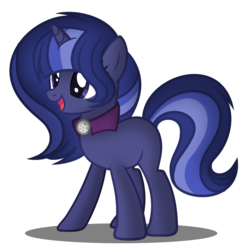 Size: 1024x1002 | Tagged: safe, artist:lavendersweet121, oc, oc only, oc:moonlight eclipse, pony, unicorn, female, magical lesbian spawn, mare, offspring, parent:princess luna, parent:twilight sparkle, parents:twiluna, solo