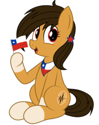 Size: 955x1200 | Tagged: safe, artist:an-tonio, oc, oc only, oc:chilenia, earth pony, pony, 2019 community collab, derpibooru community collaboration, chile, simple background, solo, transparent background, vector