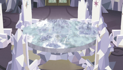 Size: 1000x572 | Tagged: safe, screencap, g4, the cutie map, cutie map, friendship throne, map, no pony, twilight's castle