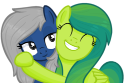 Size: 1024x684 | Tagged: safe, artist:talentspark, oc, oc only, pegasus, pony, base used, female, hug, mare, simple background, transparent background