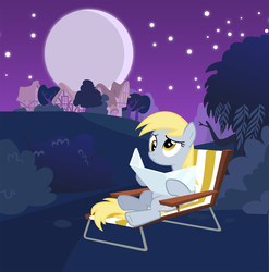 Size: 2000x2025 | Tagged: safe, artist:tsabak, derpy hooves, pegasus, pony, g4, derpy being derpy, female, high res, moon, moonbathing, night, solo, sunbathing, tanning mirror, vector, you're doing it wrong