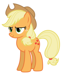 Size: 6024x7250 | Tagged: safe, artist:estories, applejack, earth pony, pony, g4, absurd resolution, applejack's hat, clothes, cowboy hat, female, freckles, hat, mare, simple background, smiling, solo, transparent background, vector