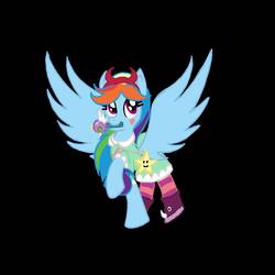 Size: 768x768 | Tagged: safe, artist:wizardart16, rainbow dash, pegasus, pony, g4, clothes, female, mashup, simple background, solo, star butterfly, star vs the forces of evil, white background