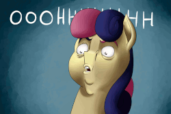 Size: 1280x853 | Tagged: safe, artist:anontheanon, bon bon, sweetie drops, earth pony, pony, g4, female, gif, mare, non-animated gif, oooooh, the marvelous misadventures of flapjack