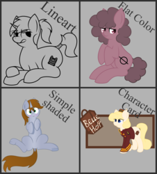 Size: 1280x1415 | Tagged: safe, artist:plone, pony, 4 panel comic, commission info