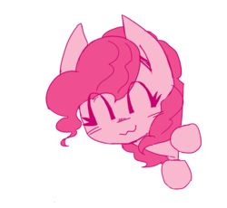 Size: 1114x1024 | Tagged: safe, artist:temmie720, pinkie pie, earth pony, pony, g4, :3, cute, diapinkes, eyes closed, female, happy, smiling, solo