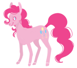 Size: 642x572 | Tagged: safe, artist:clownopolis, pinkie pie, earth pony, pony, g4, cutie mark, female, hair over one eye, mare, simple background, smiling, solo, transparent background