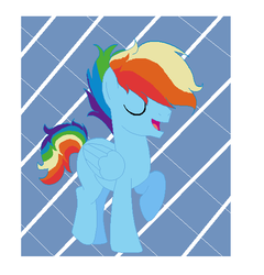 Size: 538x560 | Tagged: safe, artist:snowcatfnasc, rainbow dash, pegasus, pony, g4, abstract background, base used, rainbow blitz, rule 63, solo, wip