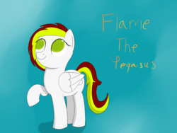 Size: 1280x960 | Tagged: safe, artist:hartenas, oc, oc only, oc:flame, pegasus, pony, solo