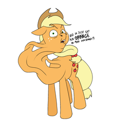 Size: 1280x1280 | Tagged: safe, artist:anontheanon, applejack, earth pony, pony, g4, female, mare, wat