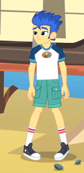 Size: 284x582 | Tagged: safe, screencap, flash sentry, equestria girls, g4, my little pony equestria girls: legend of everfree, arms, camp everfree outfits, clothes, converse, legs, male, shoes, shorts, sneakers, socks, solo