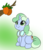 Size: 880x1034 | Tagged: safe, artist:dudey64, oc, oc only, oc:sweetwater, pony, unicorn, behaving like a cat, cute, eyes on the prize, female, filly, food, fruits, goggles, gradient background, happy, looking at something, mango, ocbetes, simple background, sitting, smiling, solo, tree branch