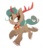 Size: 1451x1700 | Tagged: safe, artist:hagalazka, oc, oc only, deer, deer pony, original species, :p, digital art, female, leg fluff, signature, silly, simple background, solo, tongue out, transparent background, ych result