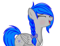 Size: 900x692 | Tagged: safe, artist:fioweress, oc, oc only, oc:velvet starfall, pegasus, pony, female, laughing, mare, simple background, solo, transparent background