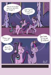 Size: 1096x1604 | Tagged: safe, artist:great9star, starlight glimmer, twilight sparkle, alicorn, pony, unicorn, g4, comic, crown, dialogue, jewelry, regalia, tempting fate, twilight sparkle (alicorn)