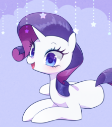 Size: 1200x1350 | Tagged: safe, artist:kkmrarar, rarity, pony, unicorn, g4, blushing, cute, female, mare, open mouth, smiling, solo, stars