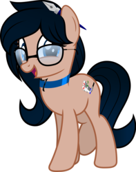 Size: 800x1016 | Tagged: safe, artist:jhayarr23, oc, oc only, oc:crescend cinnamon, earth pony, pony, 2019 community collab, derpibooru community collaboration, female, mare, simple background, solo, spectacles, transparent background, vector